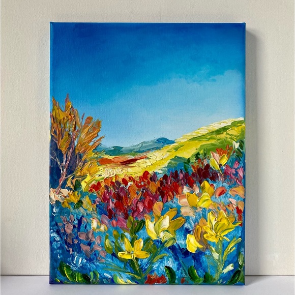Spring Flower Field Landscape - Picture 1 of 3